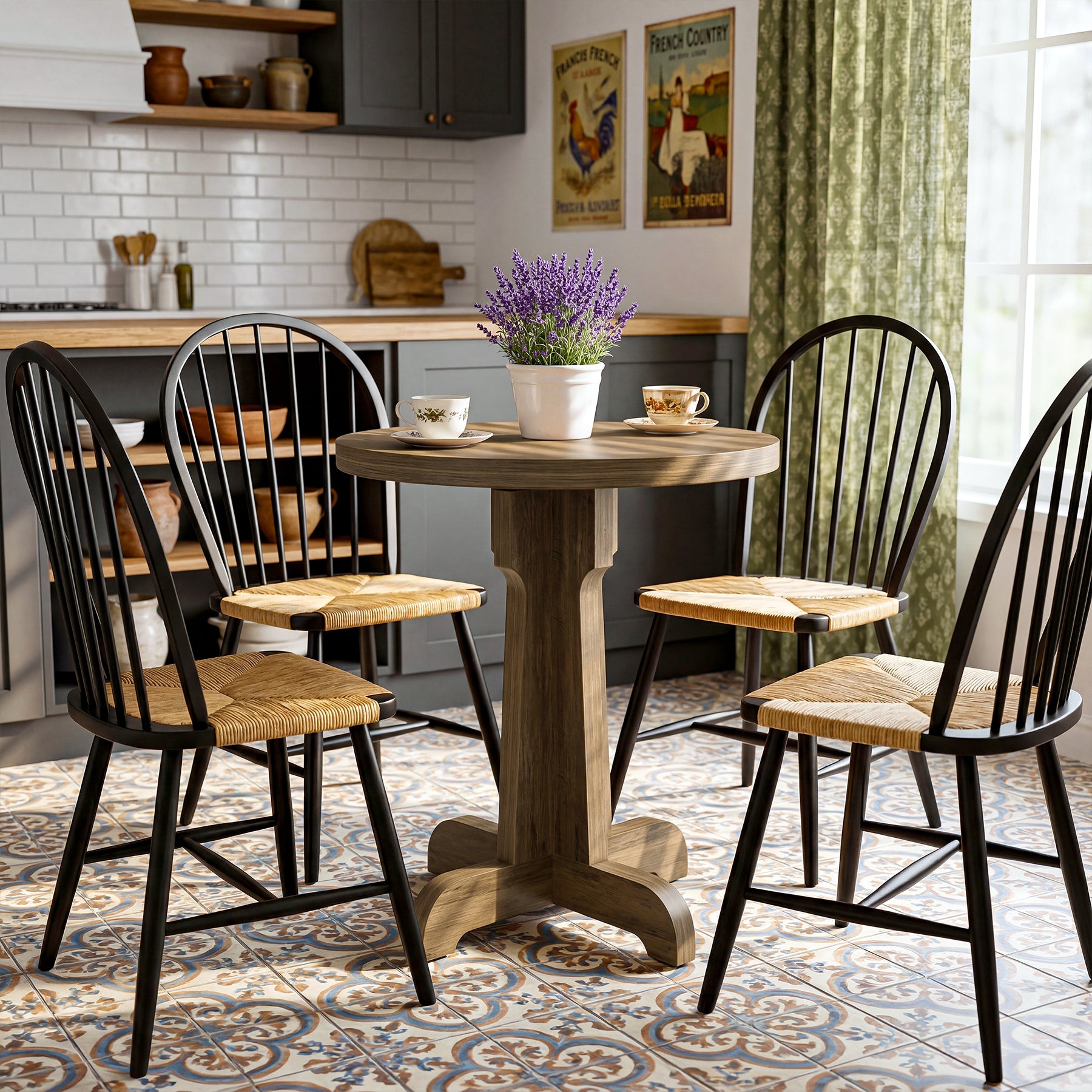 23.6" Round Dining Table, Modern Commercial Dinner Table for 2 People