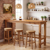 63" Solid Wood Bar Table, Rectangular Counter Height Pub Table for Home Bar 3