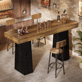 63" Bar Table, Rectangular Counter Height Pub Table with Thickened Tabletop 3