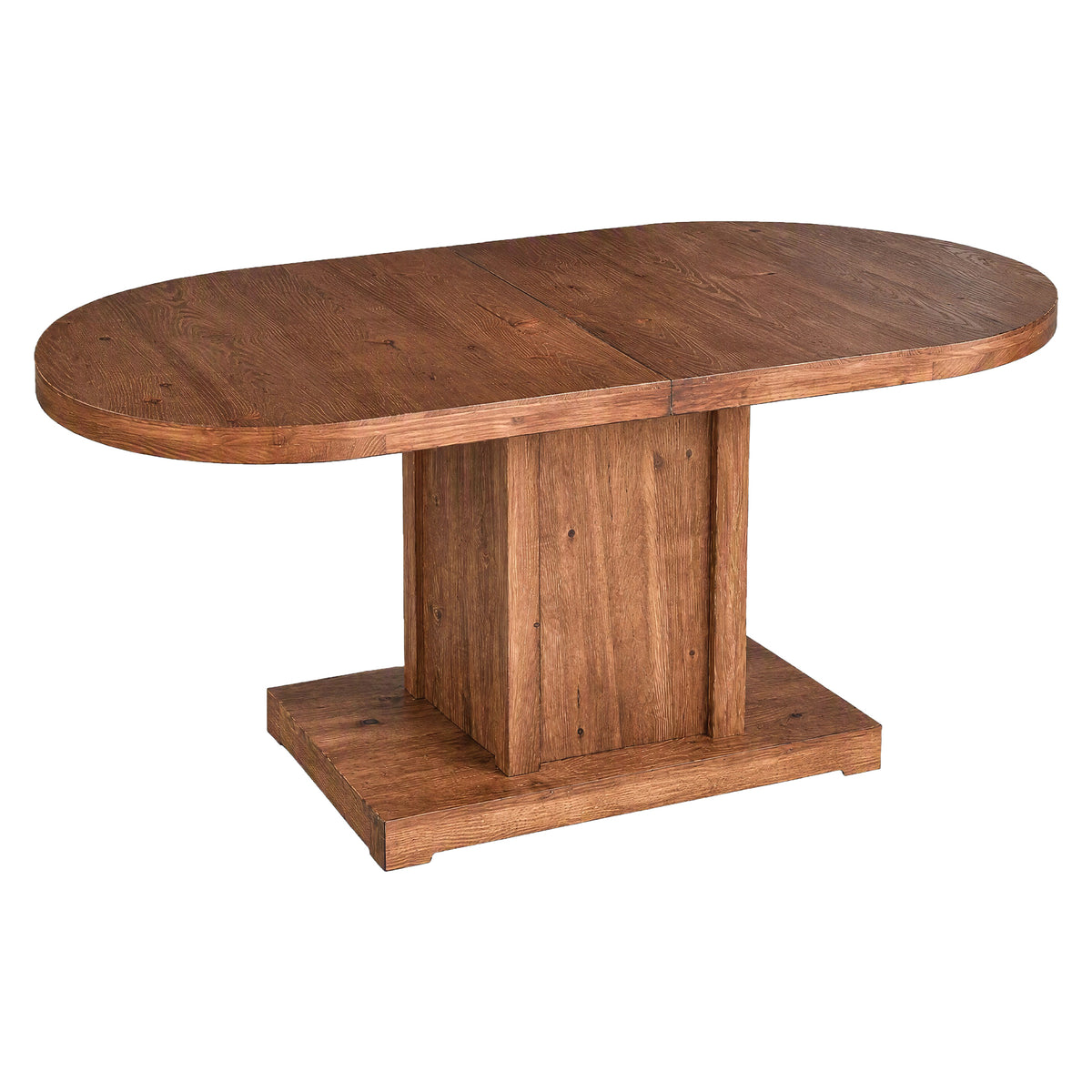 63" Oval Farmhouse Solid Wood Dining Table for 4-6, Sturdy 400 lb Kitchen Table