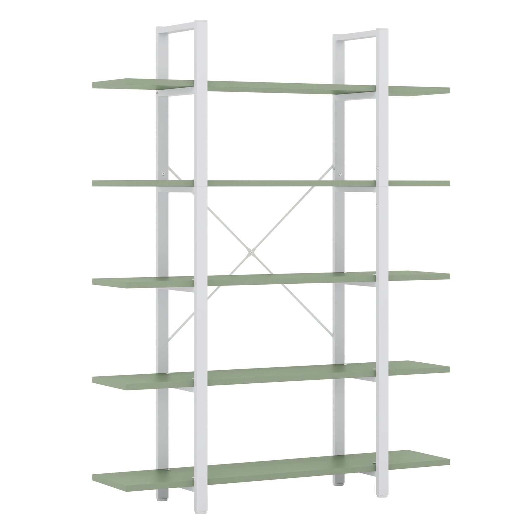 5-Tier Bookshelf, Industrial Style Bookcase Open Etagere-Tribesigns