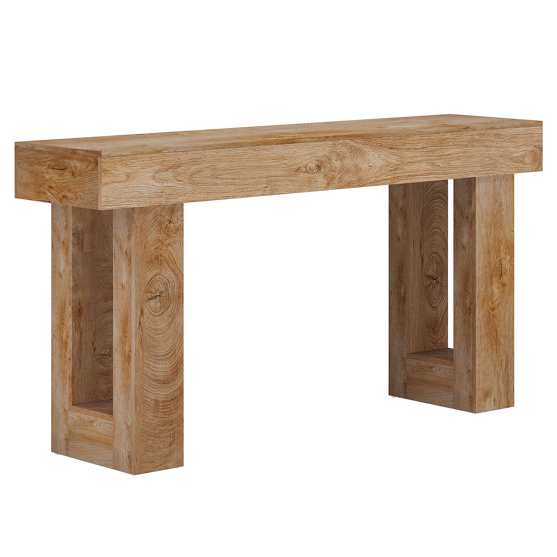 Wooden Sofa Table, 63-Inch Console Table For Entryway