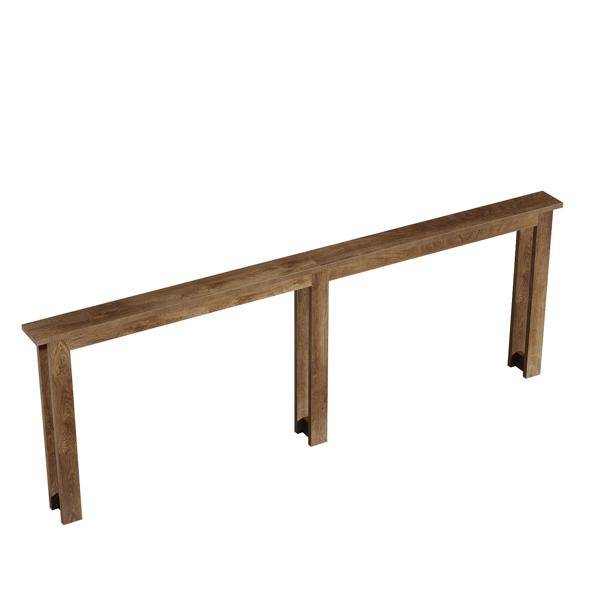 94.5" Narrow Console Table, Behind Couch Sofa Table with 3 Sets U-Shape Legs