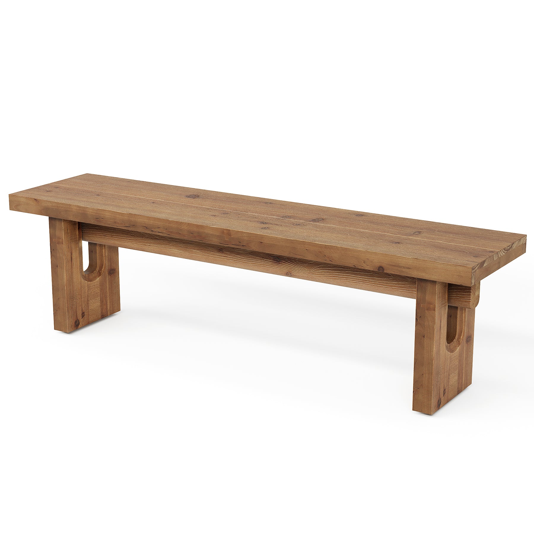 63“ Long Entryway Bench, Solid Wood End of Bed Indoor Seating
