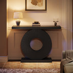 40" Console Table with Geometric Base, Modern Entryway Table Sofa Table