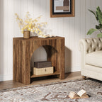 27" End Table, 2 Tier Square Side Table with Storage Shelf
