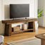 63" TV Stand, Farmhouse Entertainment Center with 2-Tier Shelf for 55"-75" TVs