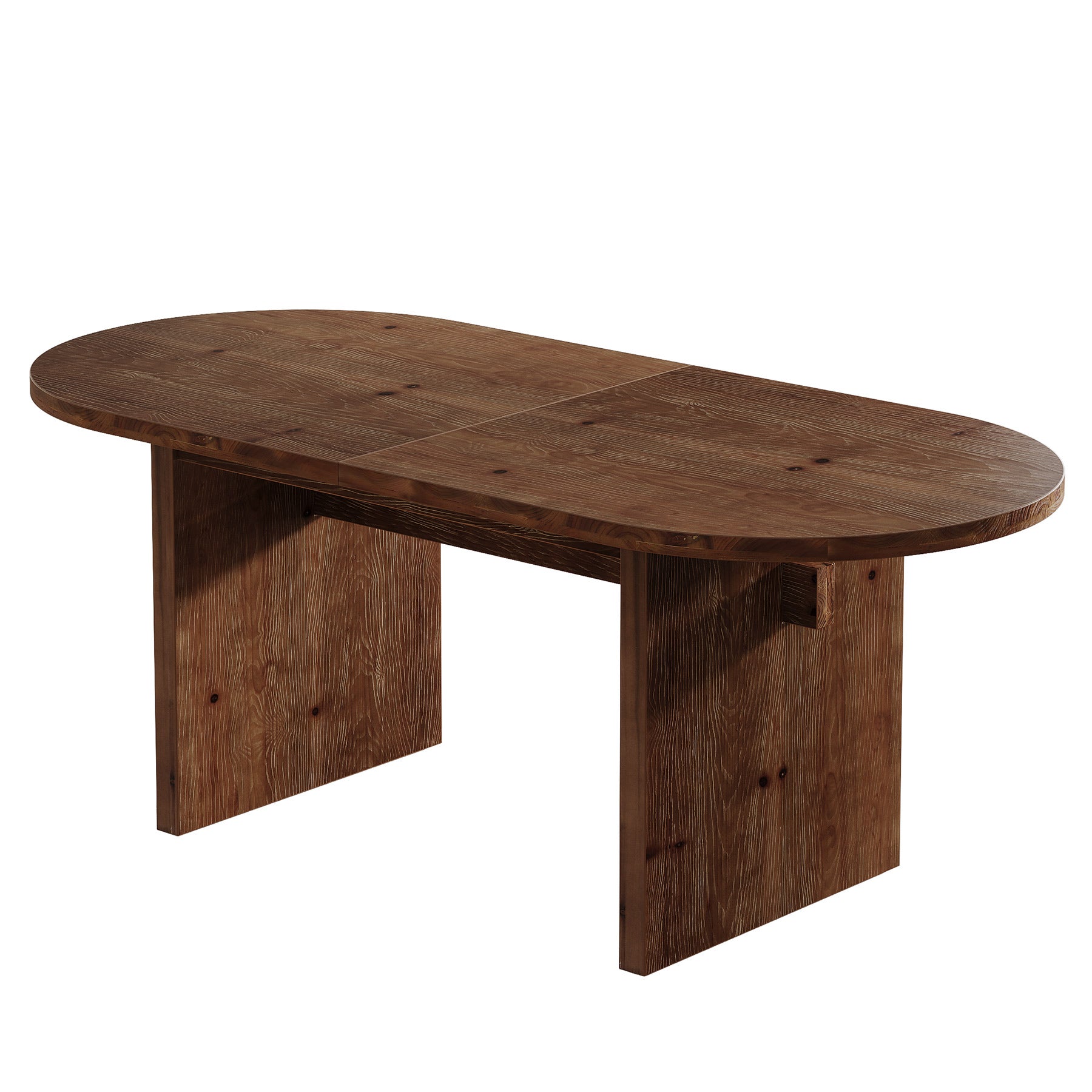 Solid Wood Conference Table, 63" Oval Executive Desks with Wood Base