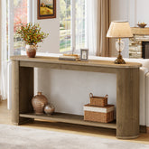 63" Entryway Console Table with Storage Shelf, Farmhouse Sofa Table for Living Room, Foyer, Hallway 3