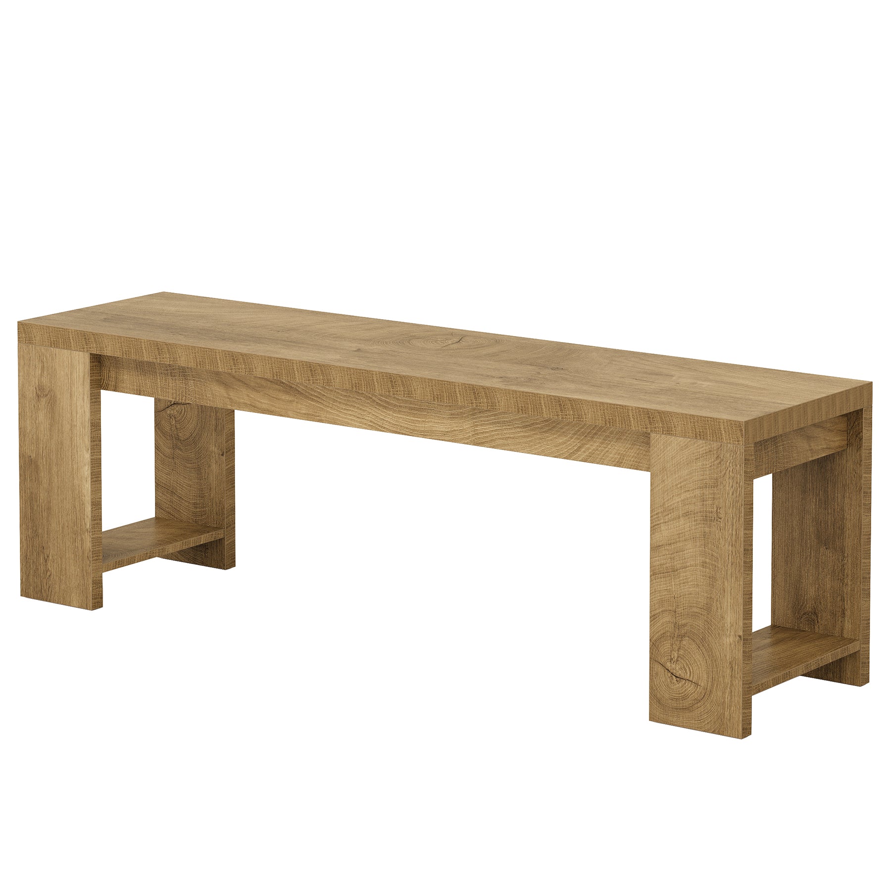 47.2" Dining Bench, Farmhouse End of Bed Bench for Bedroom, Dining Room