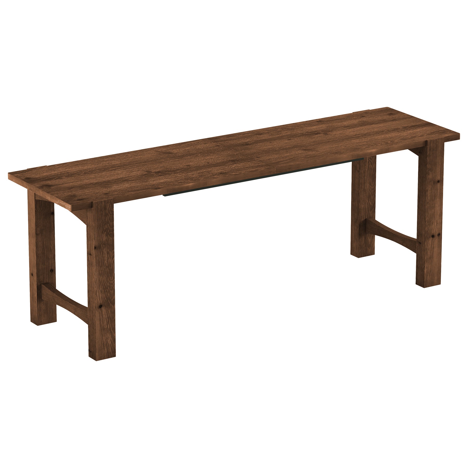 79" Extra Long 2 Person Desk, Farmhouse Solid Wood Computer Desk, Thick Legs, Home Office