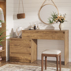 5-Drawer Makeup Vanity Desk, Modern Dressing Table with Cabinet