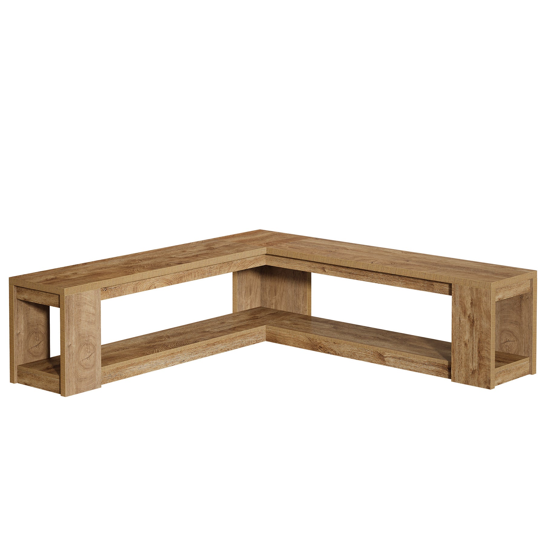 L-Shaped Bench with Storage, Corner Entryway Bench for Living Room