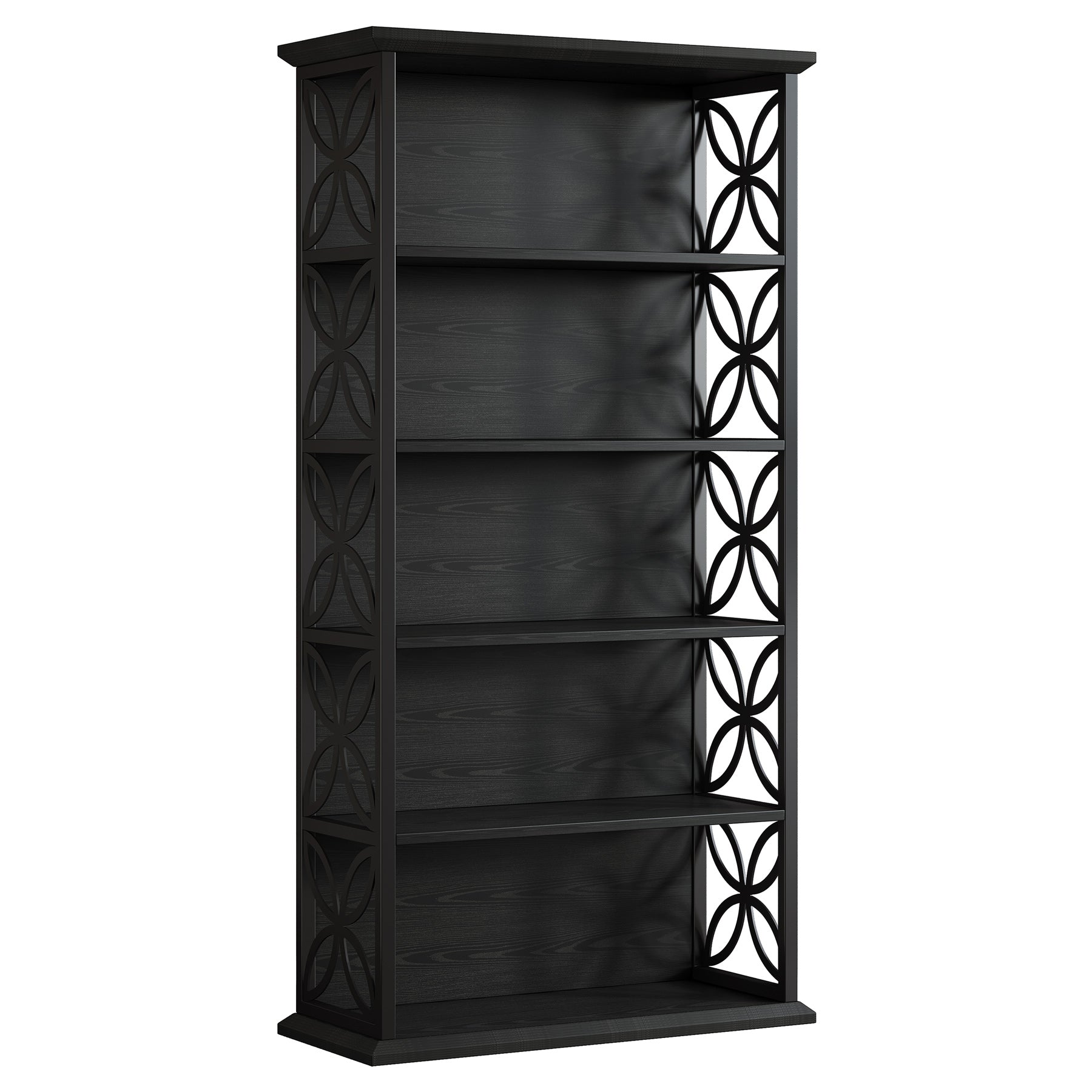 6-Tier Bookshelf, 71" Industrial Bookcase Displaying Rack with Metal Frame