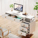 5-Drawer Computer Desk with Transparent Acrylic Base and Legs Tribesigns