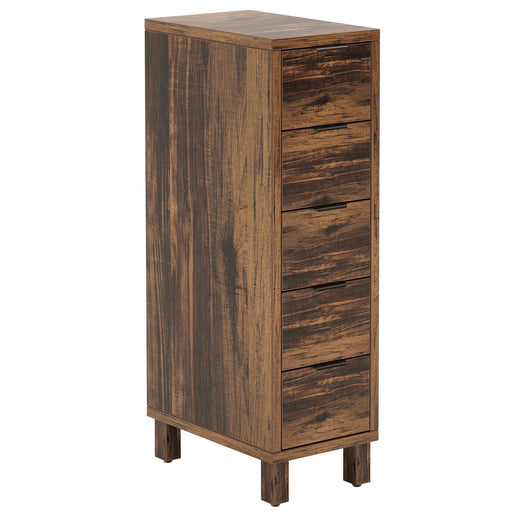 5 - Drawer Narrow Dresser, Dresser Chest of Drawers Wood Storage Tower Drawers Tribesigns