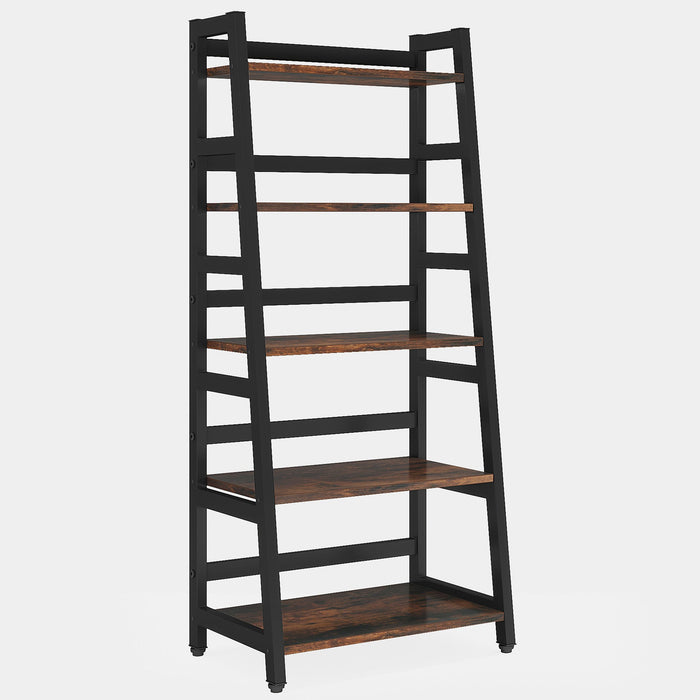 5 - Tier Bookshelf, Ladder Bookcase Etagere Storage Shelf Tribesigns