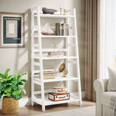 5 - Tier Bookshelf, Ladder Bookcase Etagere Storage Shelf Tribesigns 3