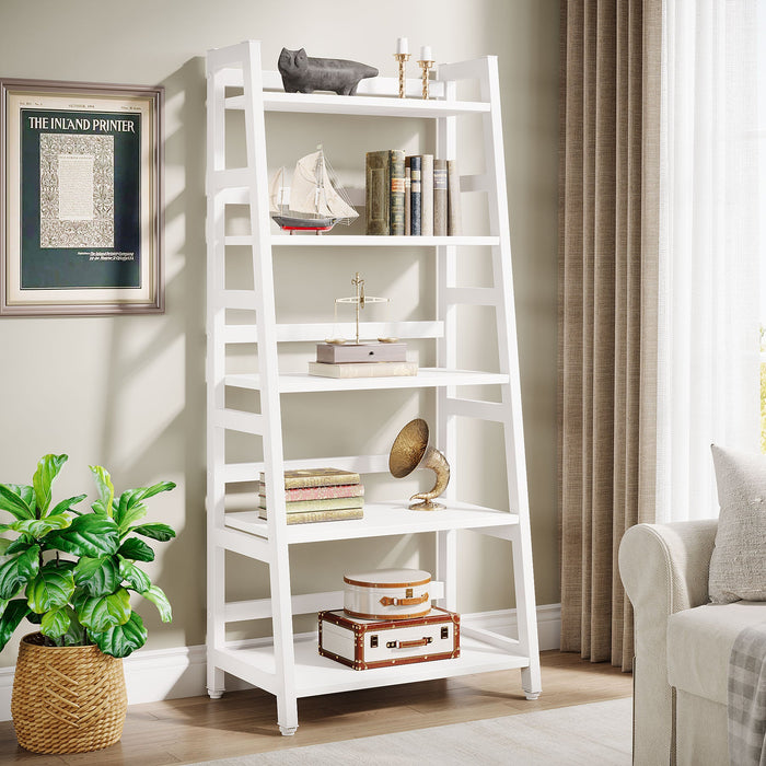 5 - Tier Bookshelf, Ladder Bookcase Etagere Storage Shelf Tribesigns