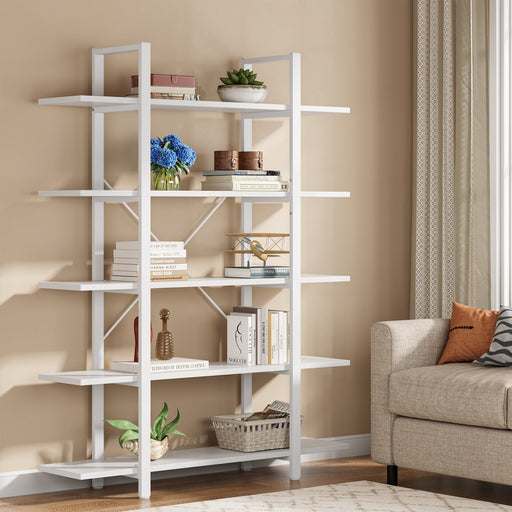 5 - Tier Bookshelf, Open Etagere Bookcase Storage Display Rack Tribesigns