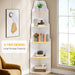 5-Tier Corner Shelf, Modern Corner Bookcase Storage Rack Tribesigns