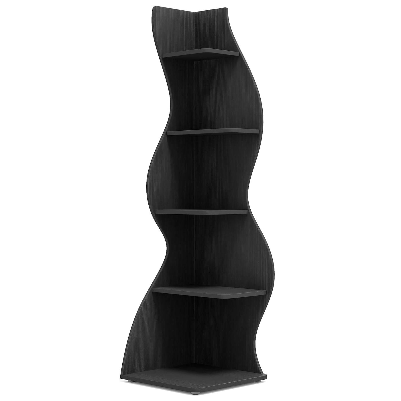 5 Tier Corner Shelf, Modern Corner Bookshelf