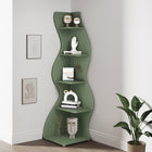 5-Tier Corner Shelf, Modern Wall Corner Bookshelf Bookcase