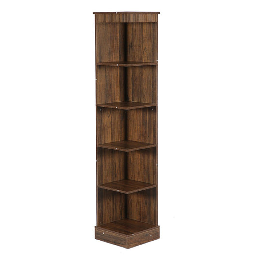 5-Tier Corner Shelf,70.8" Tall Corner Bookcase Storage Rack Tribesigns