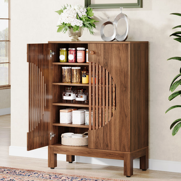 5 - Tier Sideboard Buffet, Farmhouse Kitchen Storage Cabinet with Removable Shelves Tribesigns