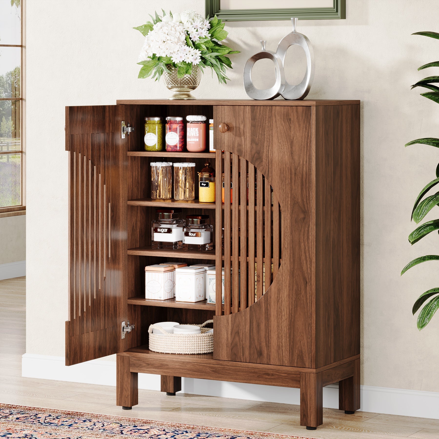 5-Tier Sideboard Buffet Kitchen Storage Cabinet