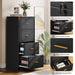 51" File Cabinet, Vertical Filing Cabinet with 4 Storage Drawers Tribesigns