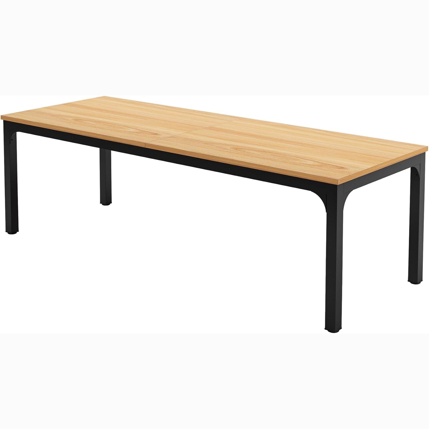 Tribesigns 78.7" Industrial Dining Table, Rustic Rectangular Wood Table with Metal Legs