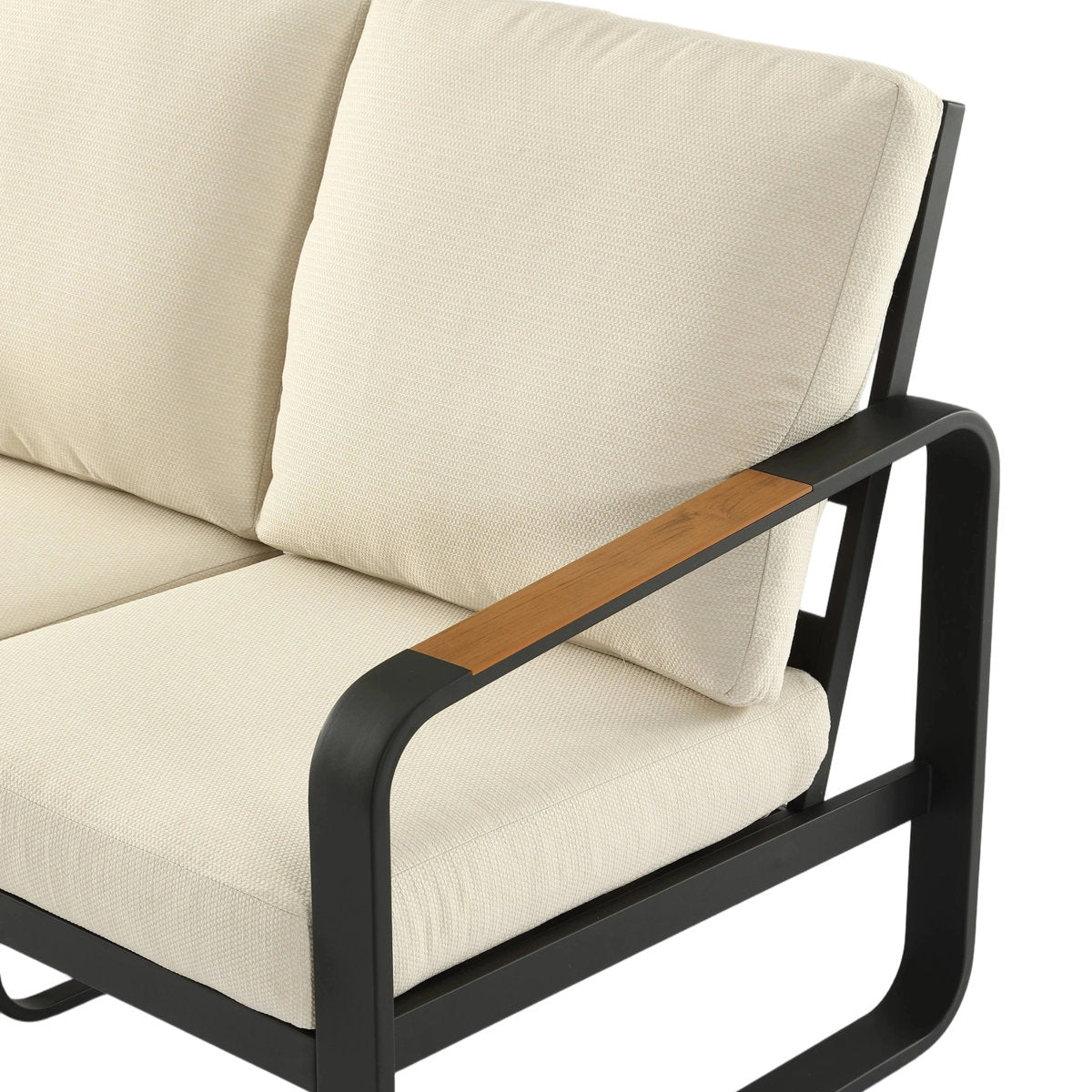 54.3" Wide Loveseat Sofa, Outdoor Patio Sofa With Removable Cushions