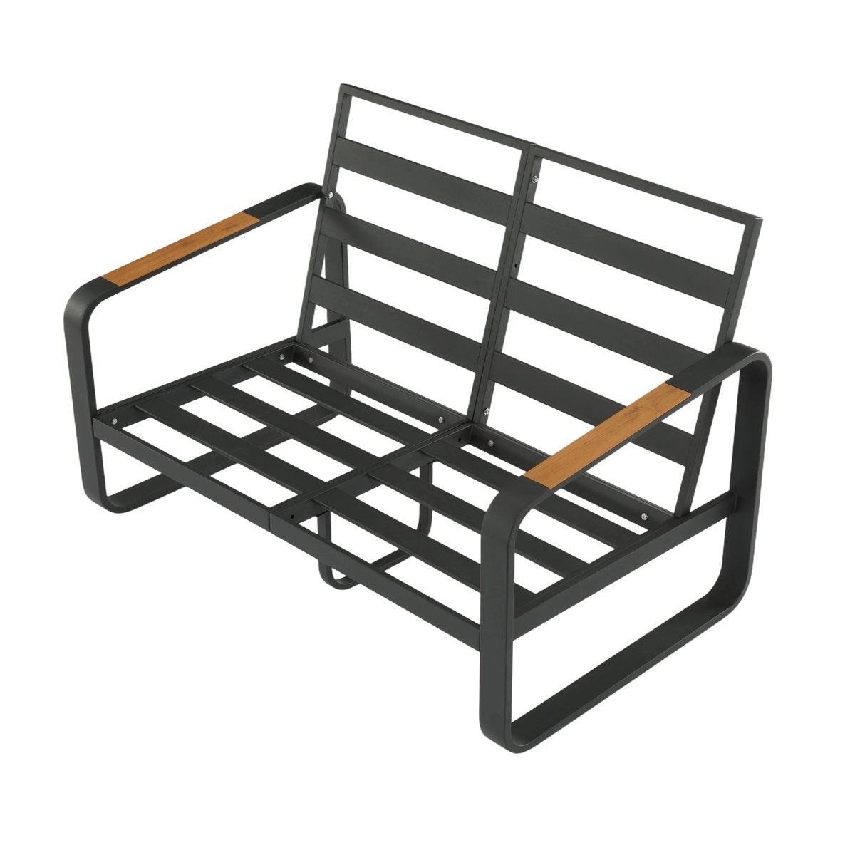 54.3" Wide Loveseat Sofa, Outdoor Patio Sofa With Removable Cushions