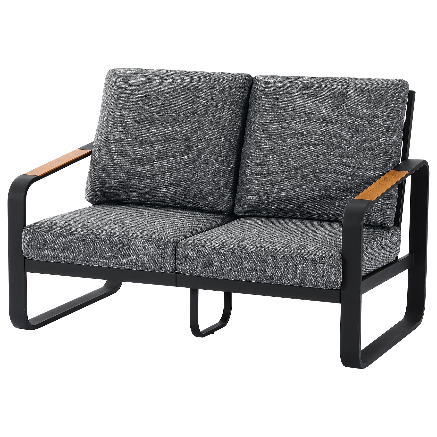 54.3" Wide Loveseat Sofa, Outdoor Patio Sofa With Removable Cushions