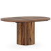 55" Conference Table, Oval Rustic Meeting Table For 6 People Tribesigns