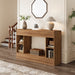 55" Console Table, Wood Sofa Table Hallway Table with Storage Cubes Tribesigns