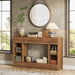 55" Console Table, Wood Sofa Table Hallway Table with Storage Cubes Tribesigns