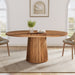 55" Dining Table, Wood Oval Kitchen Dinner Table Tribesigns