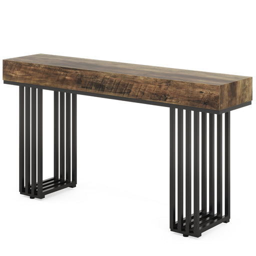 55-inch Console Table, Modern Entryway Table with Metal Legs Tribesigns