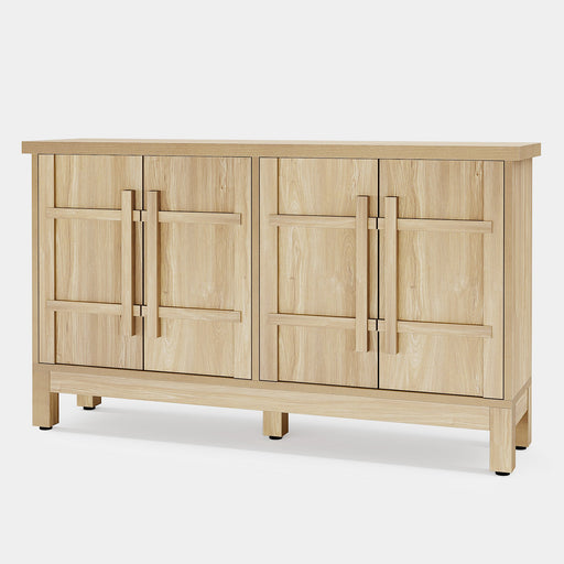 55" Sideboard Buffet, Farmhouse Sideboard Cabinet Credenzas with Storage Tribesigns