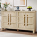 55" Sideboard Buffet, Farmhouse Sideboard Cabinet Credenzas with Storage Tribesigns