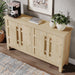 55" Sideboard Buffet, Farmhouse Sideboard Cabinet Credenzas with Storage Tribesigns