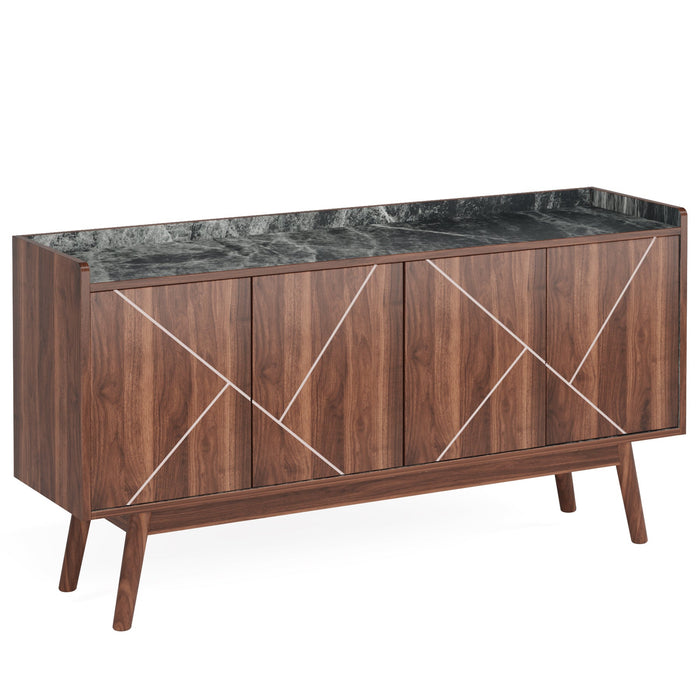 55" Sideboard Buffet, Wood Credenza Kitchen Buffet Cabinet with Doors Tribesigns