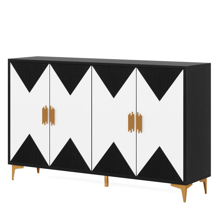 55" Storage Cabinet, Freestanding Console Cabinet with Adjustable Shelves Tribesigns