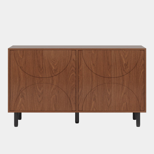 55.1" Sideboard Buffet, Kitchen Sideboard Storage Cabinet with 4 Doors Tribesigns