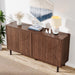 55.1" Sideboard Buffet, Kitchen Sideboard Storage Cabinet with 4 Doors Tribesigns