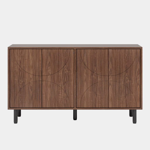 55.1" Sideboard Buffet, Kitchen Sideboard Storage Cabinet with 4 Doors Tribesigns