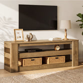 55" Modern TV Stand, 3-Tier Wooden Entertainment Center for TVs up to 60" 3