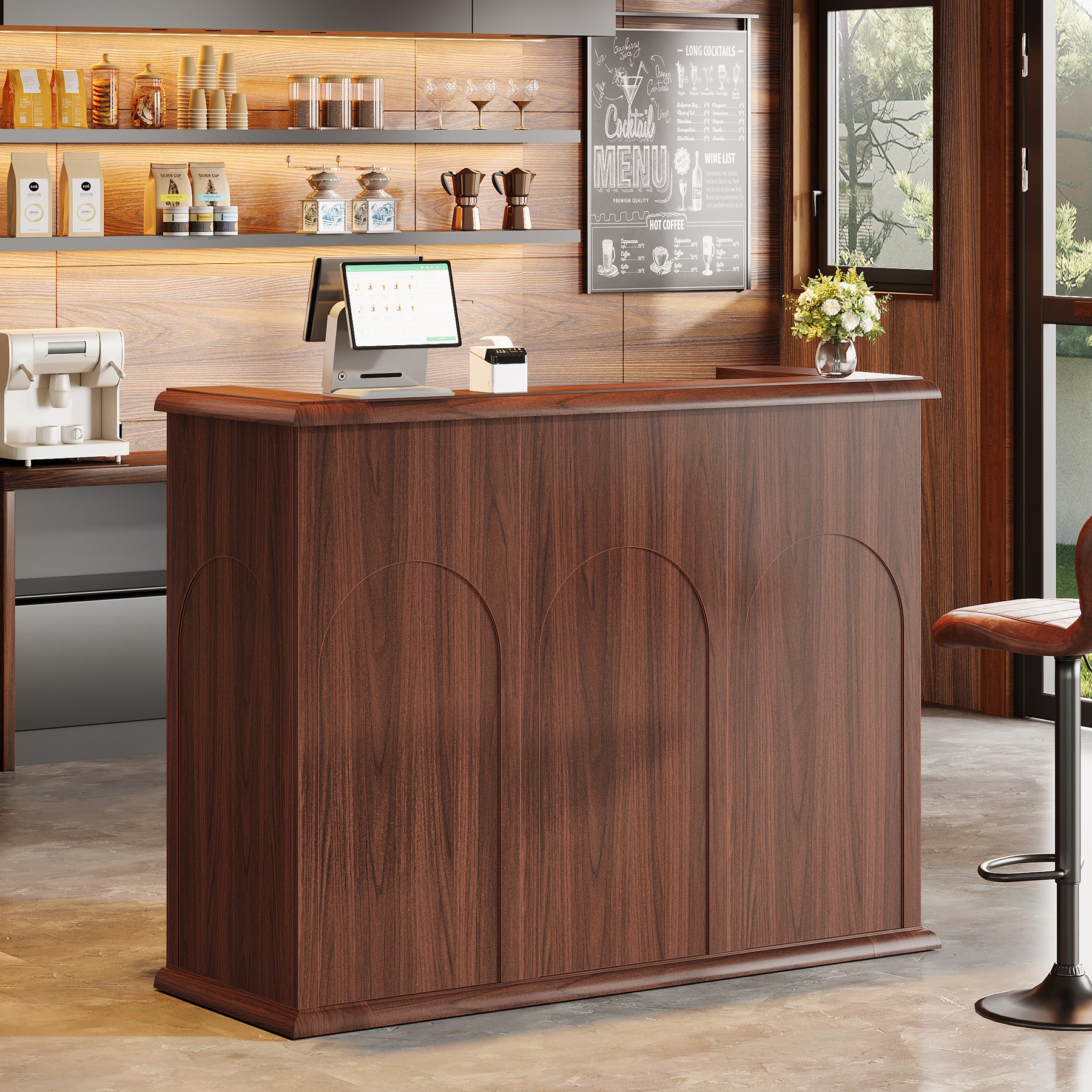 55" Reception Desk, Modern Large Front Counter Desk